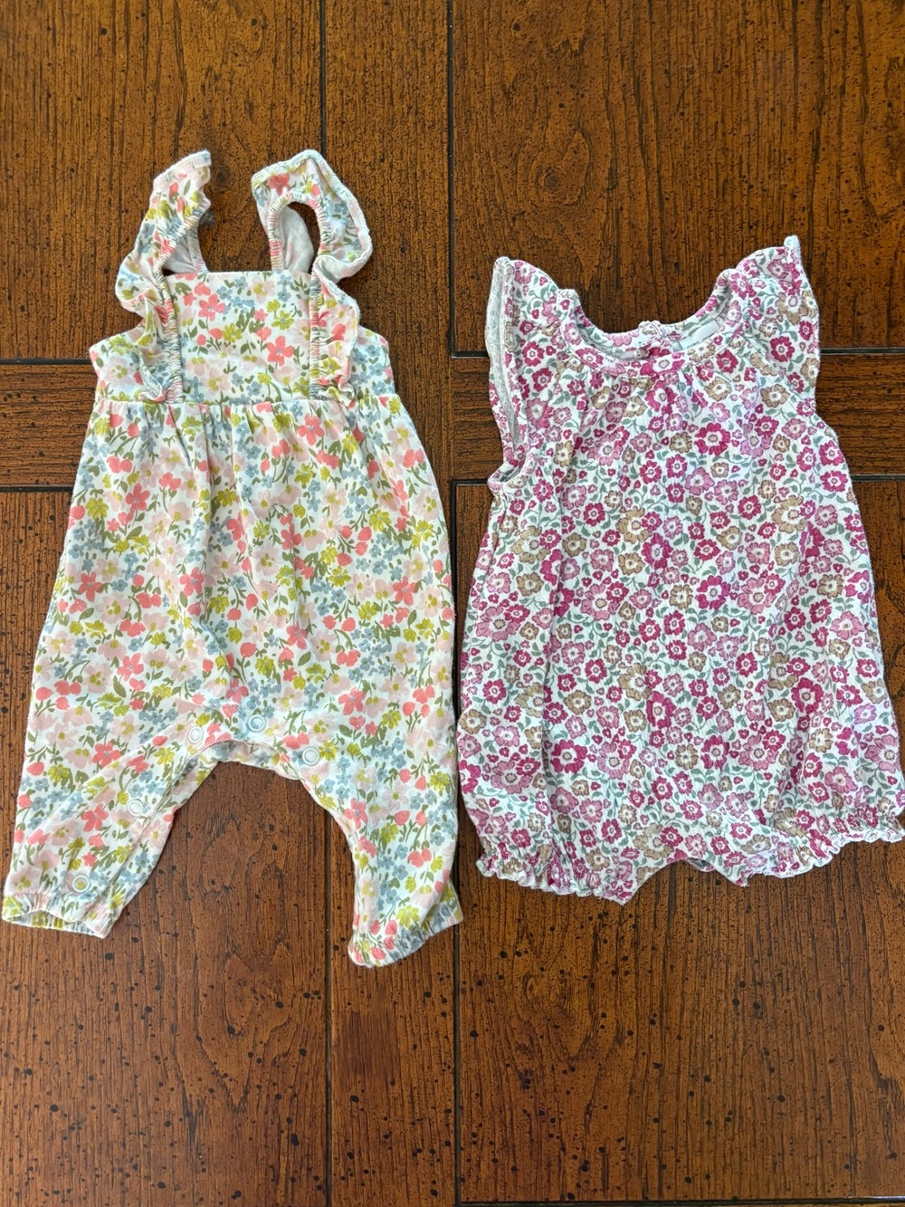 Carter's Floral Romper & Jumpsuit , Two Outfits, Newborn